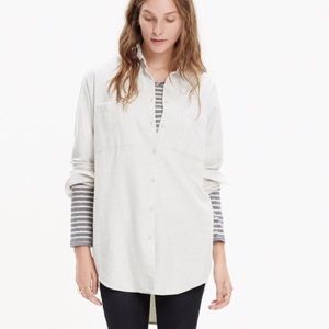 Madewell Sunday Flannel - Oversized Cream Size M